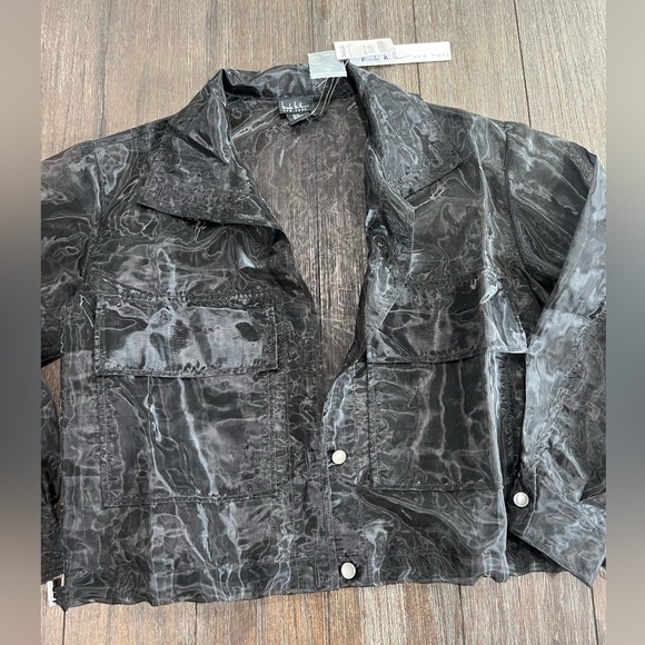 NWT Nicole Miller sheer black top size XS - Picture 3 of 8